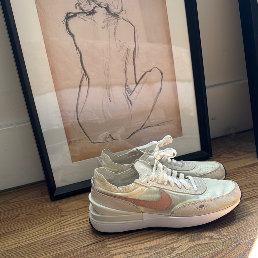 Nike Cream and Pink Sneakers